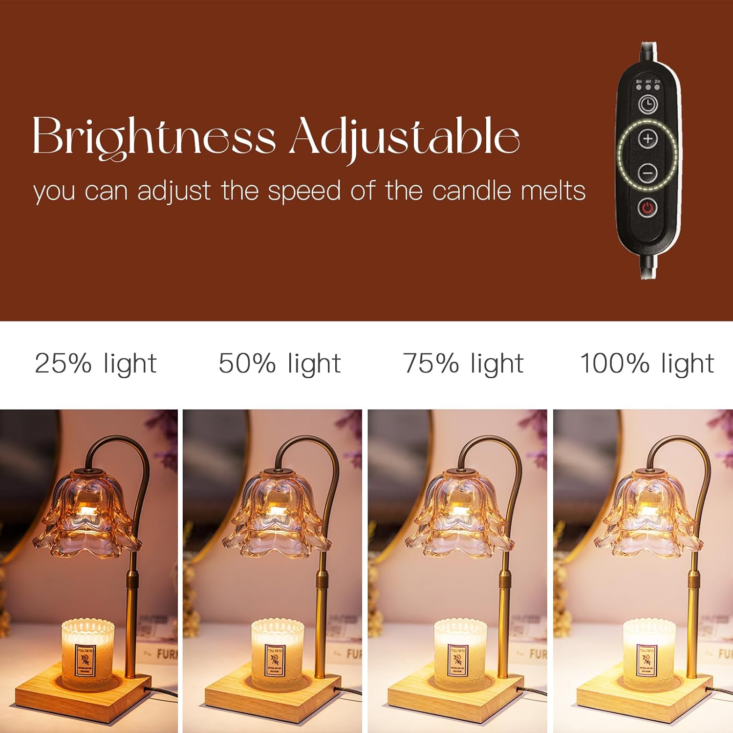 Flower Gold Candle Lamps